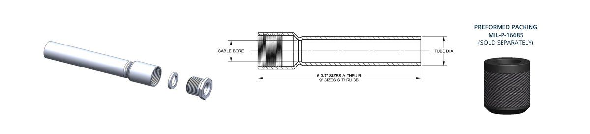 MIL-S-24235-18-ALUMINUM-BULKHEAD-SWAGED-TUBES-ALUMINUM-TUBE-GLAND-NUT-AND-GLAND-RING